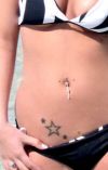 star tattoo on stomach